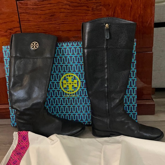Tory Burch Junction Riding Boot Tumbled Leather size 9.5 - Picture 10 of 11